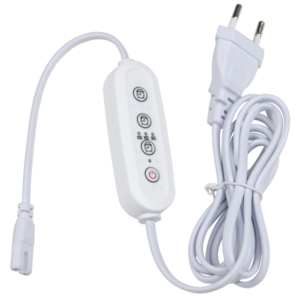 UST-E32 WHITE 2M Таймер с вилкой и разъемом L,N для фито светильника, 220В. 150Вт. Провод 2 метра