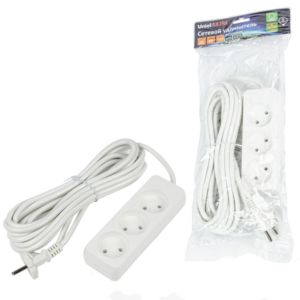 S-CU3-10 WHITE Удлинитель серии Ultra. шнур 10м.. 3 гнезда. 10A. б-з. Белый. TM Uniel