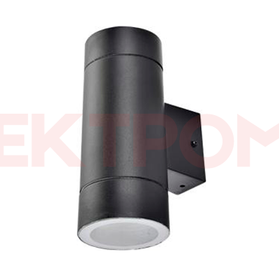 Ecola 8013A св-к влагозащ.прозр.цилиндр металл.черный IP65 2*GX53 205х140х90мм Ecola 8013A св-к влагозащ.прозр.цилиндр металл.черный IP65 2*GX53 205х140х90мм
