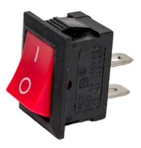 Выключатель клавишный 250V 6А (2с) ON-OFF красный Mini (RWB-201, SC-768) Rexant