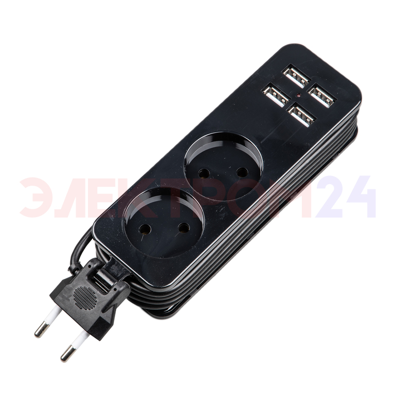 S-CT2-1,5U BLACK Удлинитель серии Travel, шнур 1,5м., 2 гнездa, 10A, б/з, 4USB(2,1A). Черный.Uniel S-CT2-1,5U BLACK Удлинитель серии Travel, шнур 1,5м., 2 гнездa, 10A, б/з, 4USB(2,1A). Черный.Uniel