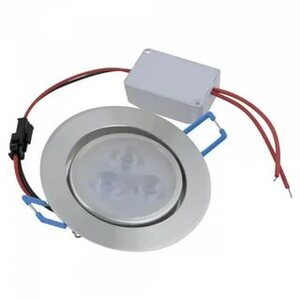 ULM-Q262 3W/DW IP65 SILVER Светильник светодиодный встраиваемый. (6500K) Металл. ТМ Volpe.