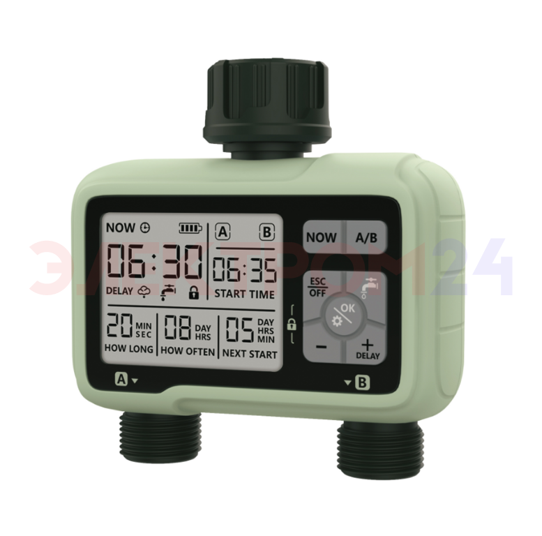 UST-W42 IP65 OLIVE Таймер для автоматического полива. 2 канала. Корпус оливковый. ТМ Uniel UST-W42 IP65 OLIVE Таймер для автоматического полива. 2 канала. Корпус оливковый. ТМ Uniel