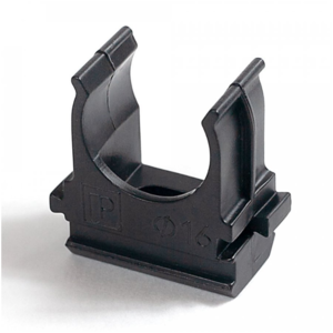Крепёж-клипса для труб Полистирол черная d40 мм Промрукав (15/300)