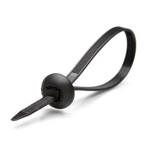 Стяжки нейлоновые с круглым замком КСК 8х280 (цвет: чёрный) (100шт) ™Fortisflex