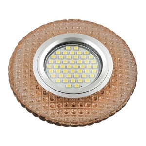 DLS-L135 GU5.3 GLASSY/LIGHT TEA Светильник декоративный встраиваемый, серия Luciole. Без лампы, цоко