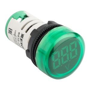 Индикатор значения напряжения ED16-22VD зеленый EKF