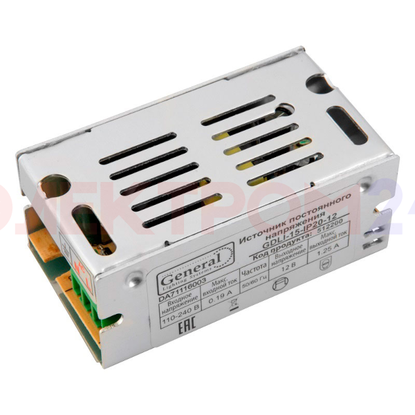 Светодиодный драйвер GDLI-15-IP20-12 (70х38х30) Светодиодный драйвер GDLI-15-IP20-12 (70х38х30)