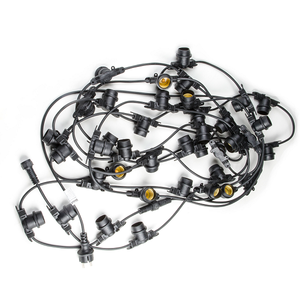 UDL-K110 40/E27/10M IP65 BLACK BELT-LIGHT Гирлянда Белт-лайт, 10 м + 1,5м сетевой шнур. 40 патронов 