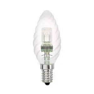 HCL-28/CL/E14 candle twisted. Лампа галогенная свечка витая/прозрачная.
