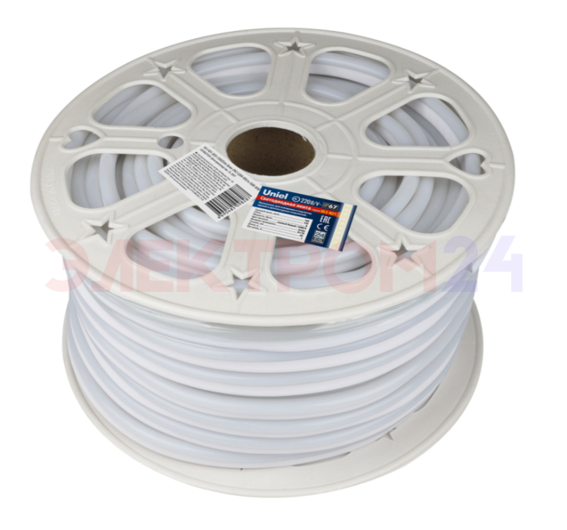 ULS-N21-2835-120LED/m-8mm-IP67-220V-8W/m-50M-WW Светодиодная лента. NEON. (3000К). TM Uniel., ULS-N21-2835-120LED/m-8mm-IP67-220V-8W/m-50M-WW Светодиодная лента. NEON. (3000К). TM Uniel.,