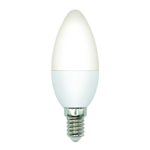 LED-C37-5W-4000K-E14-FR-SLS Лампа светодиодная. Форма свеча. матовая. Белый свет 4000K. ТМ Volpe