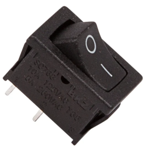Выключатель клавишный 250V 6А (2с) ON-OFF черный Mini (RWB-201, SC-768) Rexant