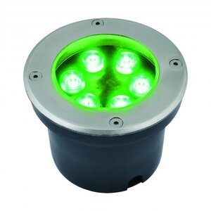 ULU-B11A-6W/GREEN IP67 GREY Светильник св-ый уличный. встраиваемый. Зеленый. Корпус silver TM Uniel.