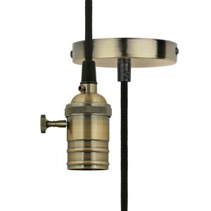 DLC-V-S24K/E27 TS/1M/BL BRONZE Патрон декор-ный Vintage», с проводом (1м)  Выкл/поворот. цвет-БРОНЗА