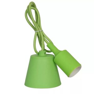 Подвес с патроном E27, 1 м, зеленый, Smartbuy