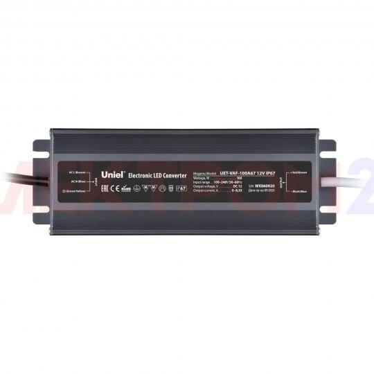 UET-VAF-100A67 12V IP67 Блок питания ультратонкий, 100Вт. Металлический корпус. TM Uniel, UET-VAF-100A67 12V IP67 Блок питания ультратонкий, 100Вт. Металлический корпус. TM Uniel,