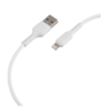 Кабель зарядный GoPower GP21L 2.4A   USB (m) - Lightning (m) силикон белый 1м.