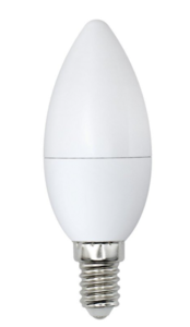 LED-C37-9W-WW-E14-FR-NR Лампа светодиодная. Форма свеча. матовая. Серия Norma. 3000K