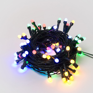ULD-S0800-100/DGA MULTI IP20 PEARLS Гирлянда Жемчужины 8м. Разноцветный свет. Провод зеленый. Uniel