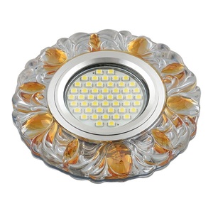 DLS-L136 GU5.3 GLASSY/GOLD Светильник декоративный встраиваемый, серия Luciole. Без лампы, GU5.3. До