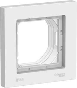 ATLASDESIGN AQUA 1-постовая РАМКА IP44, БЕЛЫЙ