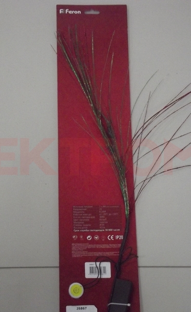 Ветка 3V 4LED (белый), высота 62 см, батарейки 2*АА, IP20,LD209B Ветка 3V 4LED (белый), высота 62 см, батарейки 2*АА, IP20,LD209B