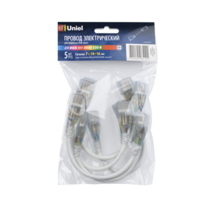 UCX-SK4/B67-RGB CLEAR 005 POLYBAG Соед-тель (провод) для св/д лент 220В 5050, 4 контакт