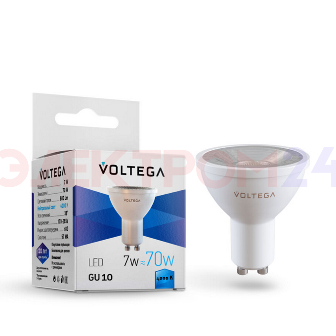 Светодиодная лампа Simple MR16 7W 4000K 38° GU10 Светодиодная лампа Simple MR16 7W 4000K 38° GU10