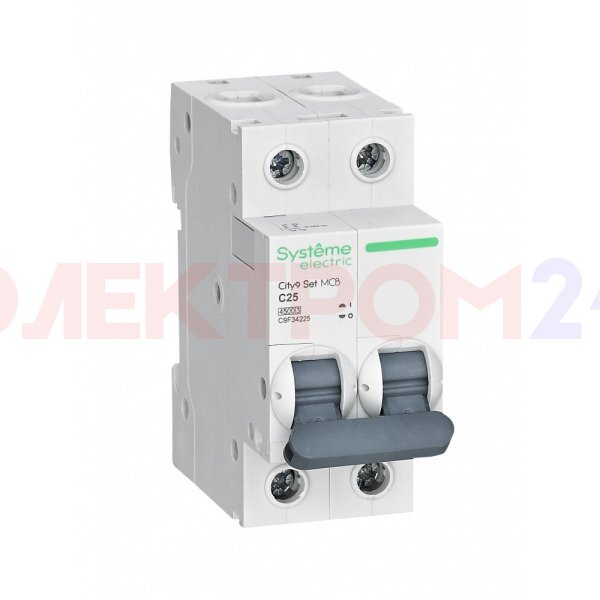 City9 Set Автоматический выключатель (АВ) С 25А 2P 4.5kA 230В City9 Set Автоматический выключатель (АВ) С 25А 2P 4.5kA 230В